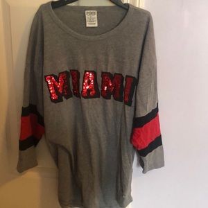 Miami University PINK sparkly tee